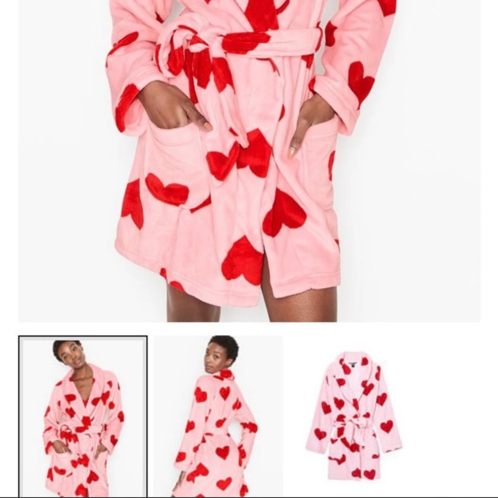 Victoria Secret Cozy Plush Heart Robe - Picture 2 of 2